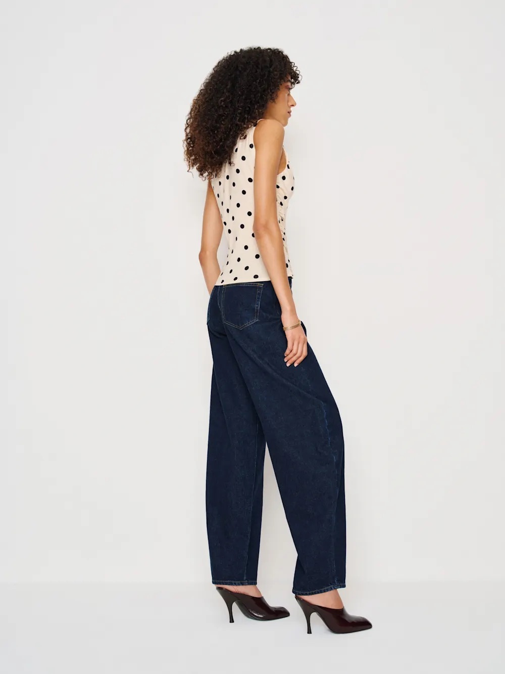 Reformation Cream Polka Dot Marlo Knit Top - Picture 6 of 6